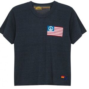 Aviator Nation Navy Peace Flag Tee